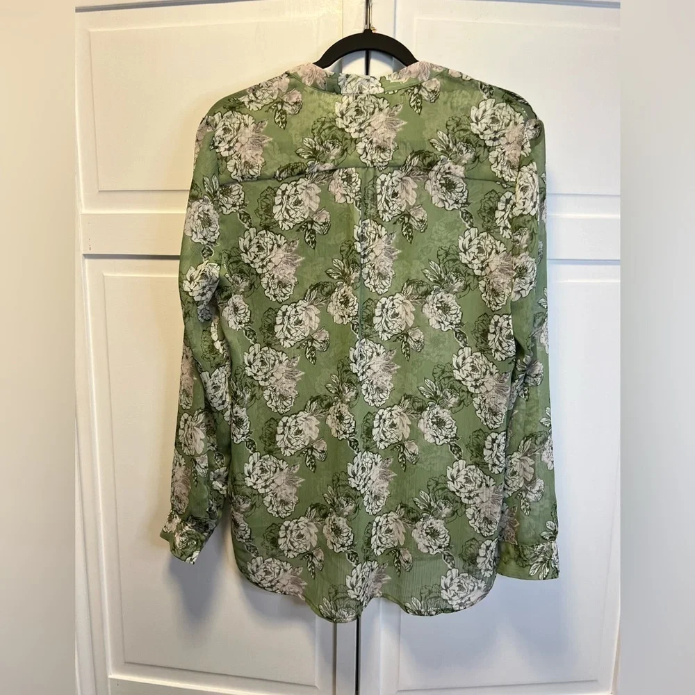 Kut from the Kloth Jasmine Sheer Floral Blouse Size Women’s Medium - Picture 5 of 9